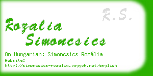 rozalia simoncsics business card